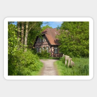 Bremen; Bremen-North, way; Schoenebeck; House; half-timbered house; Bremen Switzerland Sticker